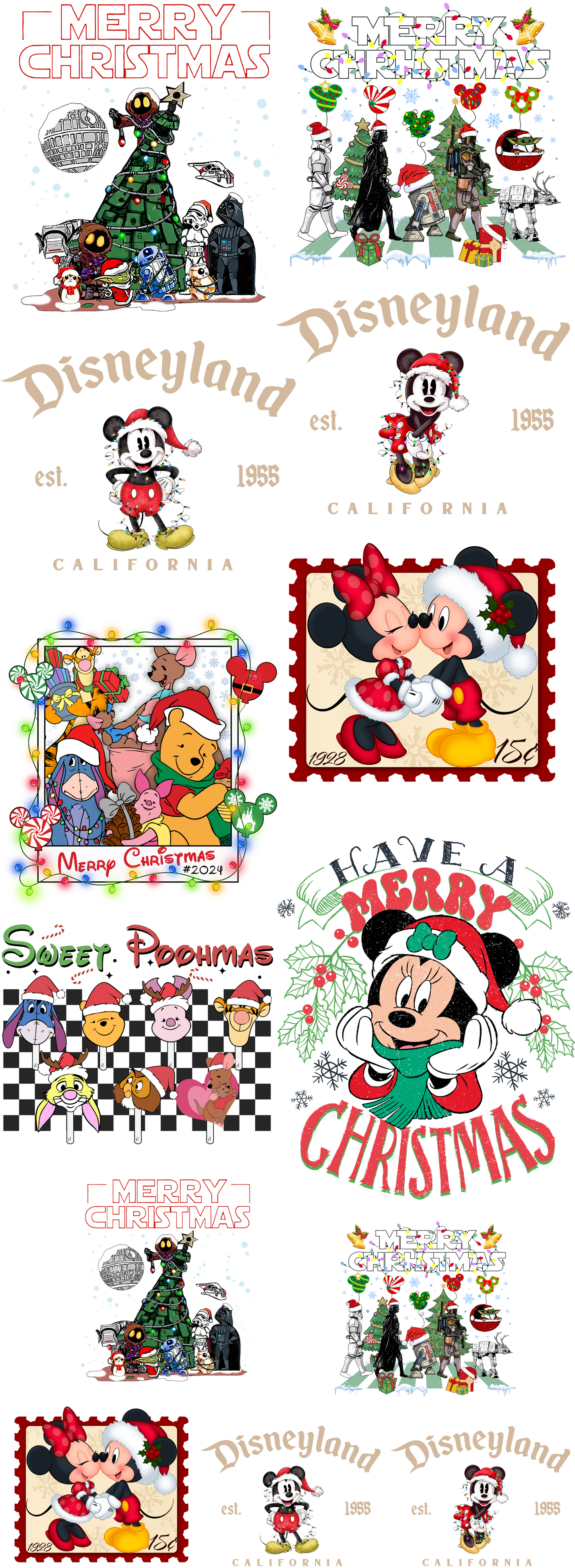 Disney Christmas 2 PREMADE GANG SHEET