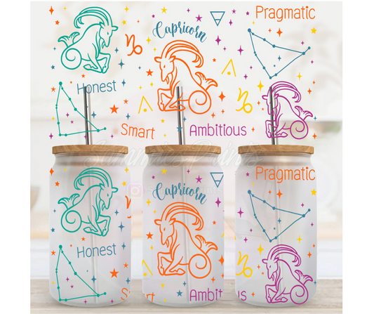 Capricorn Zodiac Sign UV DTF Cup Wrap