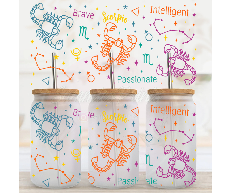 Scorpio Zodiac Sign UV DTF Cup Wrap