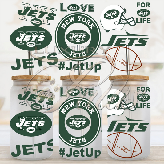 NYJ #1 FOOTBALL UV DTF Cup Wrap