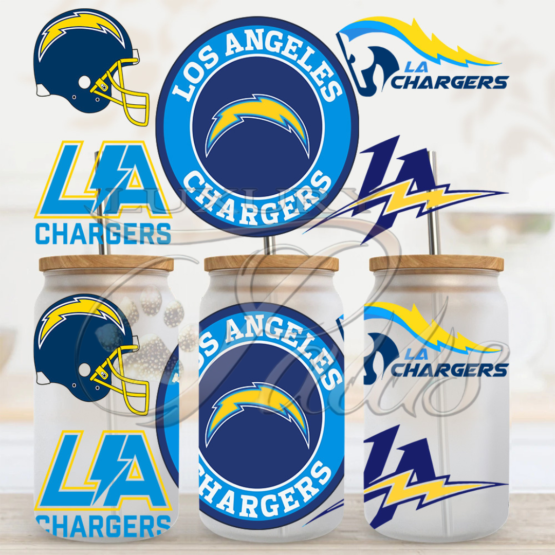 Charger LA Football UV DTF Cup Wrap