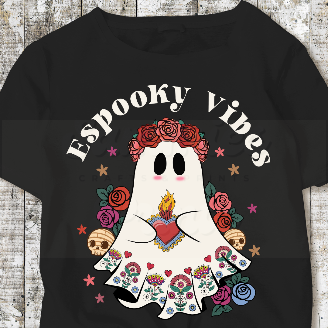 Espooky Vibes White DTF Heat Transfer