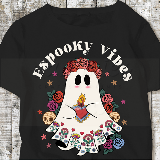 Espooky Vibes White DTF Heat Transfer