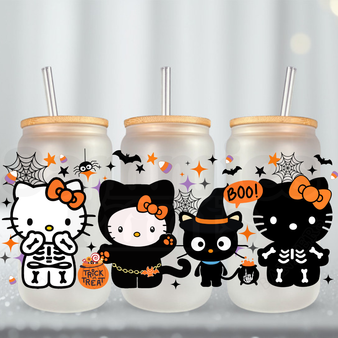 Halloween Kitty UV DTF Cup Wrap