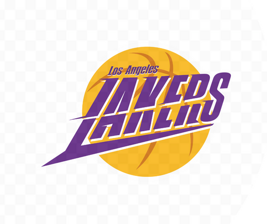 Yellow Ball Lakers Basketball DTF