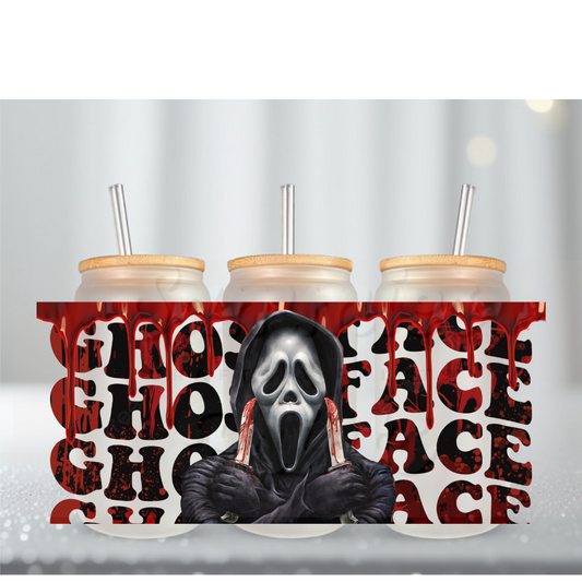 Ghostface 2 UV DTF Cup Wrap