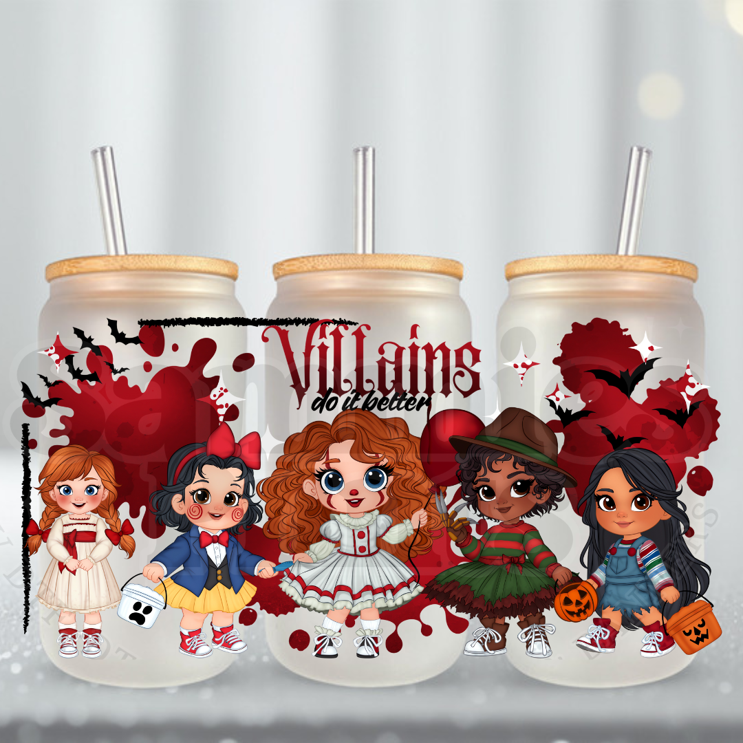 Horror PRINCESSES UV DTF CUP Wrap