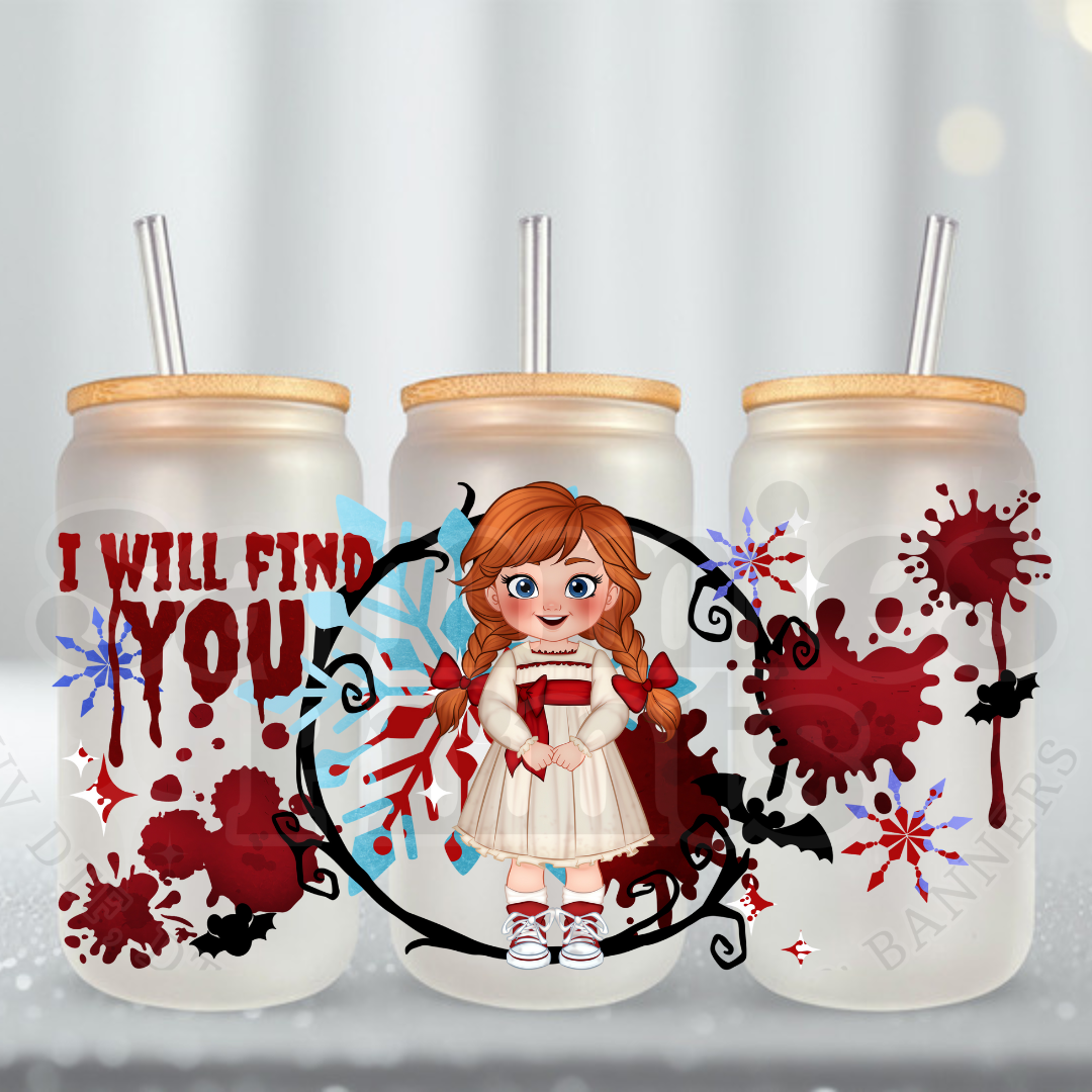 Horror 3 UV DTF Cup Wrap